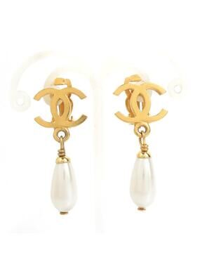 Auth Chanel Vintage Cc Logo Earrings #319817C42B